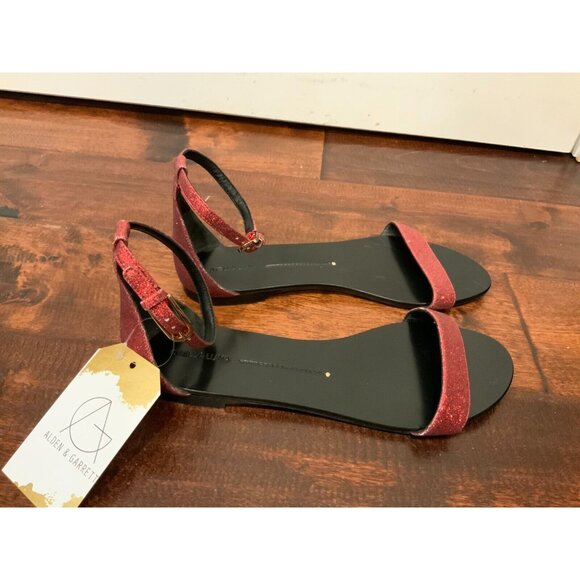 Stella Luna Red Glitter Strap Sandals, Size 7 (US) 37 (IT) NEW! - Picture 2 of 8